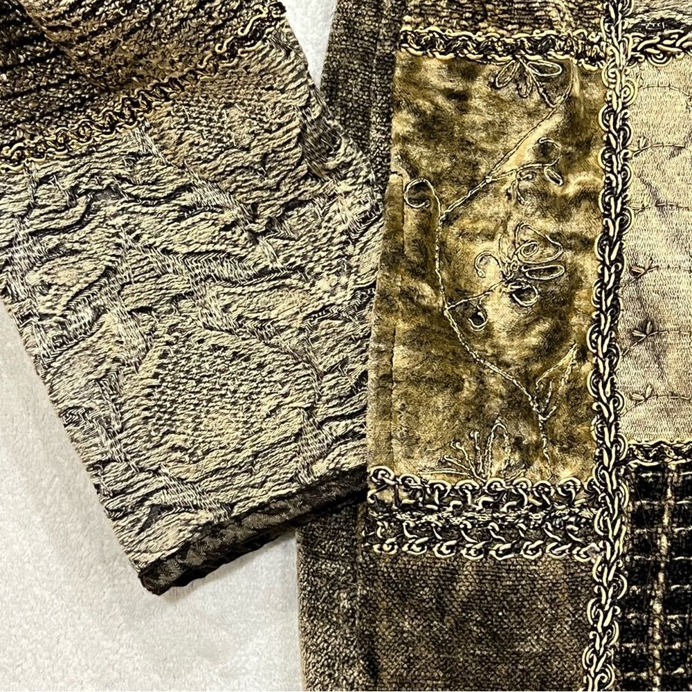 Flashback Velour Patchwork Blazer Jacket Size Sma… - image 6